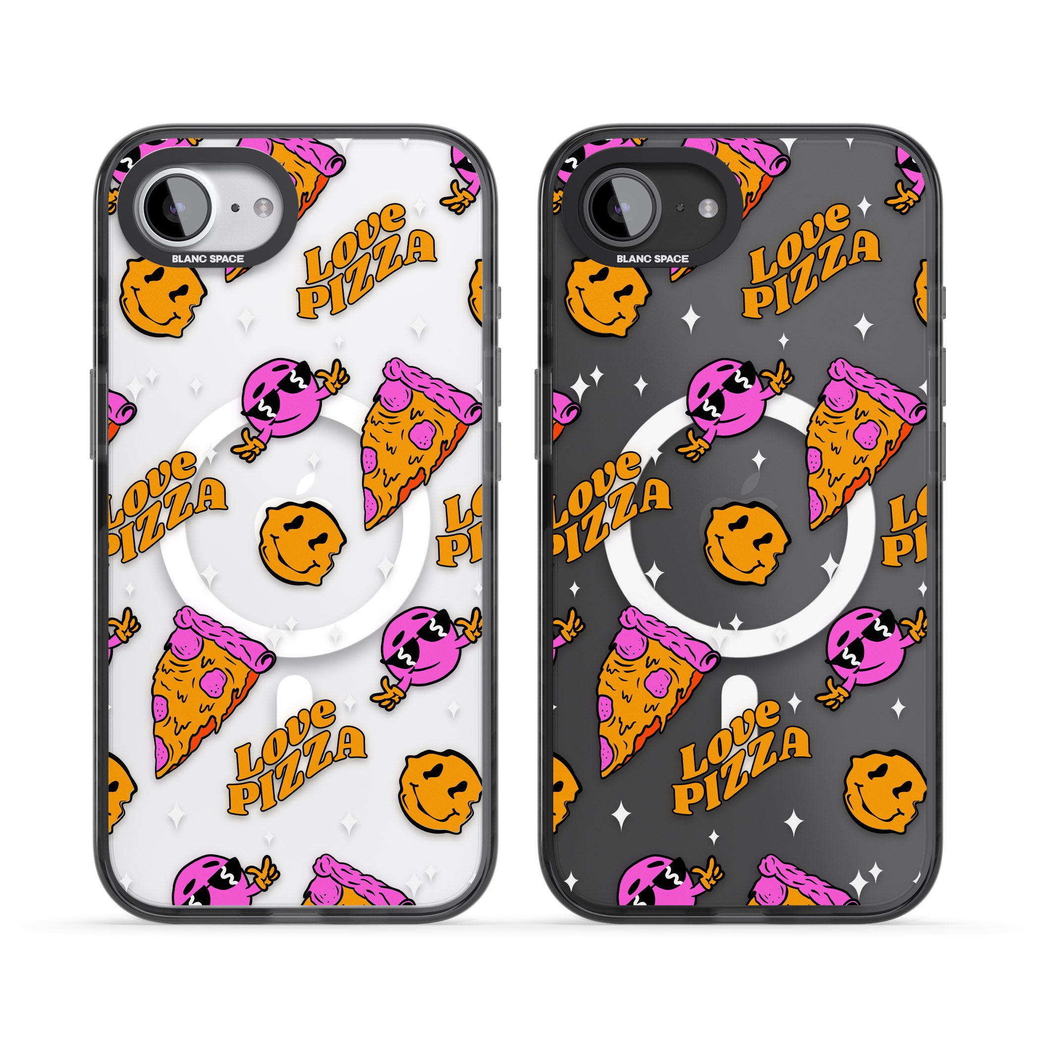 Psychedelic Love Pizza Pattern (Clear)