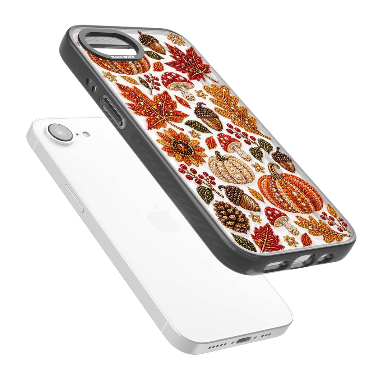Beaded Autumn iPhone case | Black Impact Magsafe case for iPhone 16e, iPhone 17e