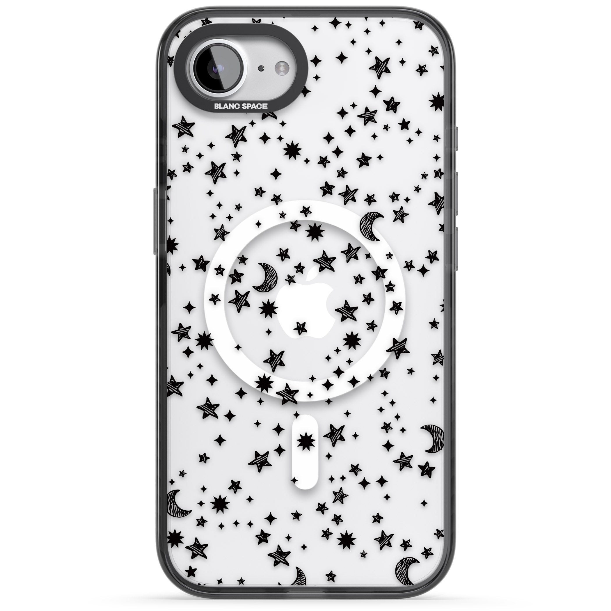 Black Cosmic Galaxy Pattern