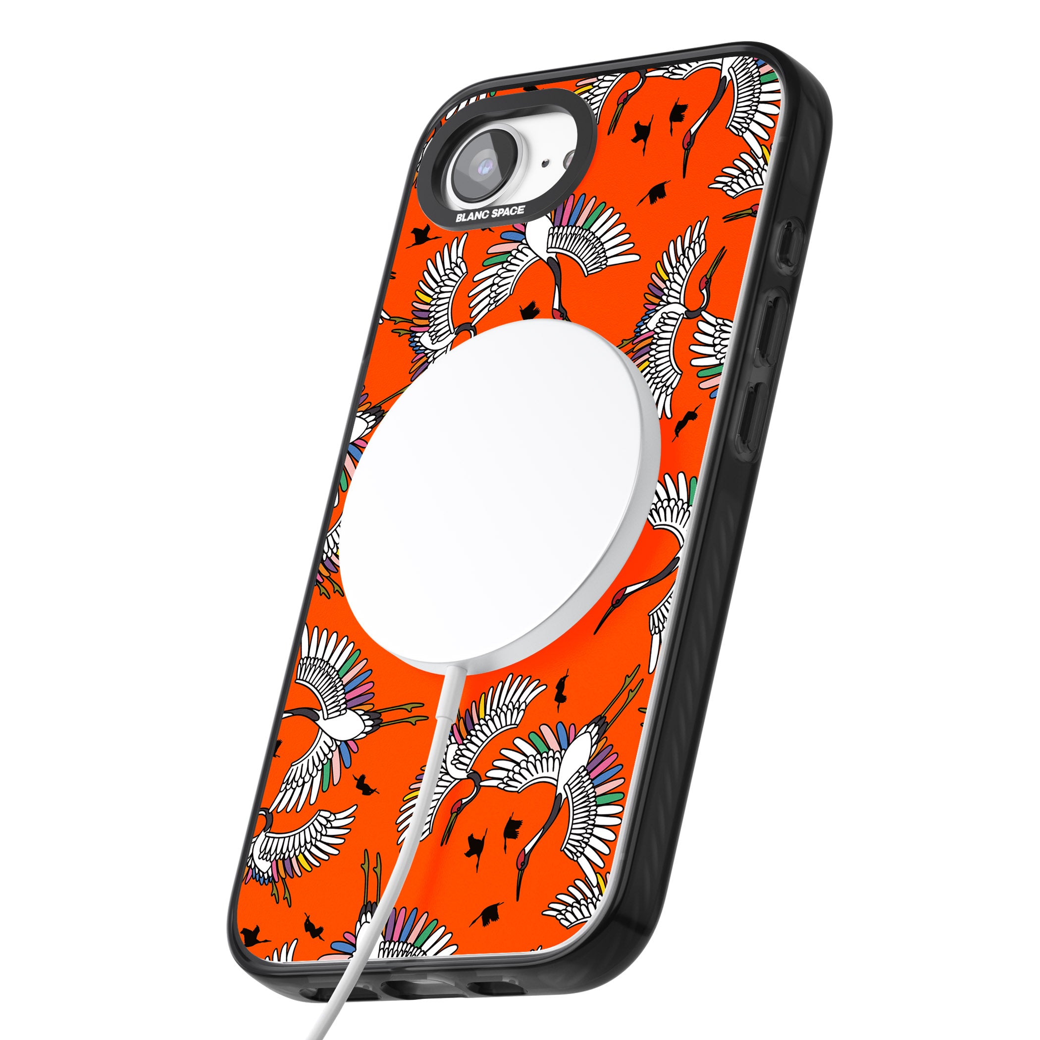 Colourful Crane Pattern (Orange)