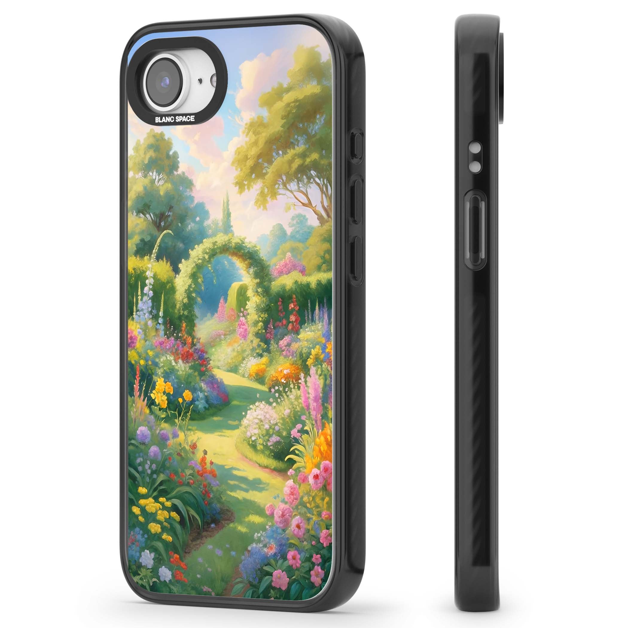The Painter's Garden floral iPhone case | Black Impact Magsafe case for iPhone 16e, iPhone 17e