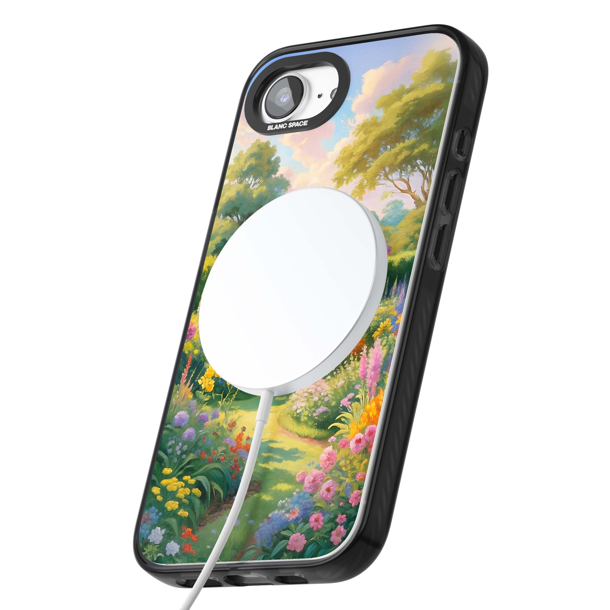 The Painter's Garden floral iPhone case | Black Impact Magsafe case for iPhone 16e, iPhone 17e