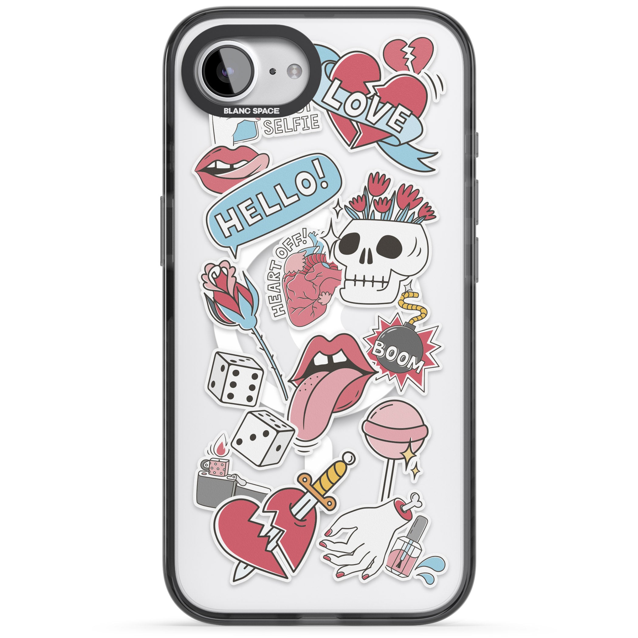 Skull & Flowers Stickers