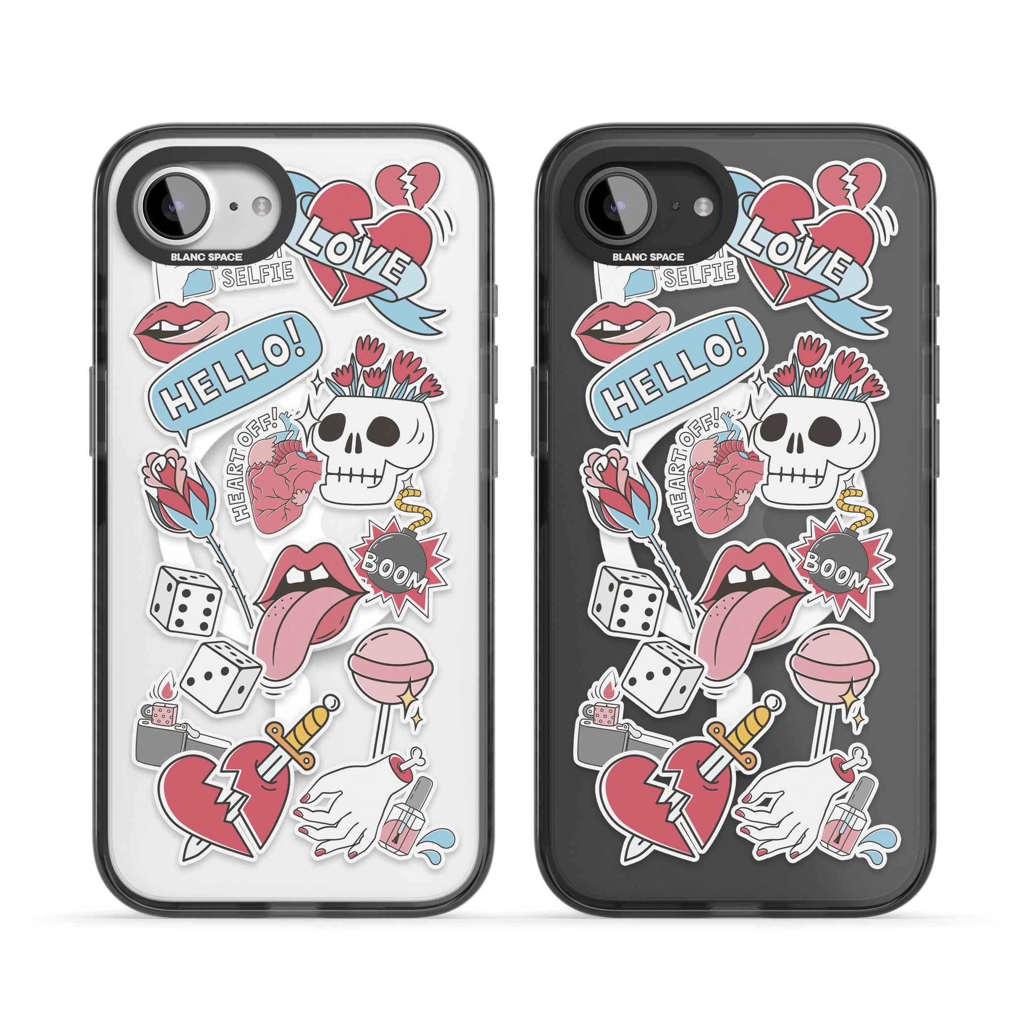 Skull & Flowers Stickers