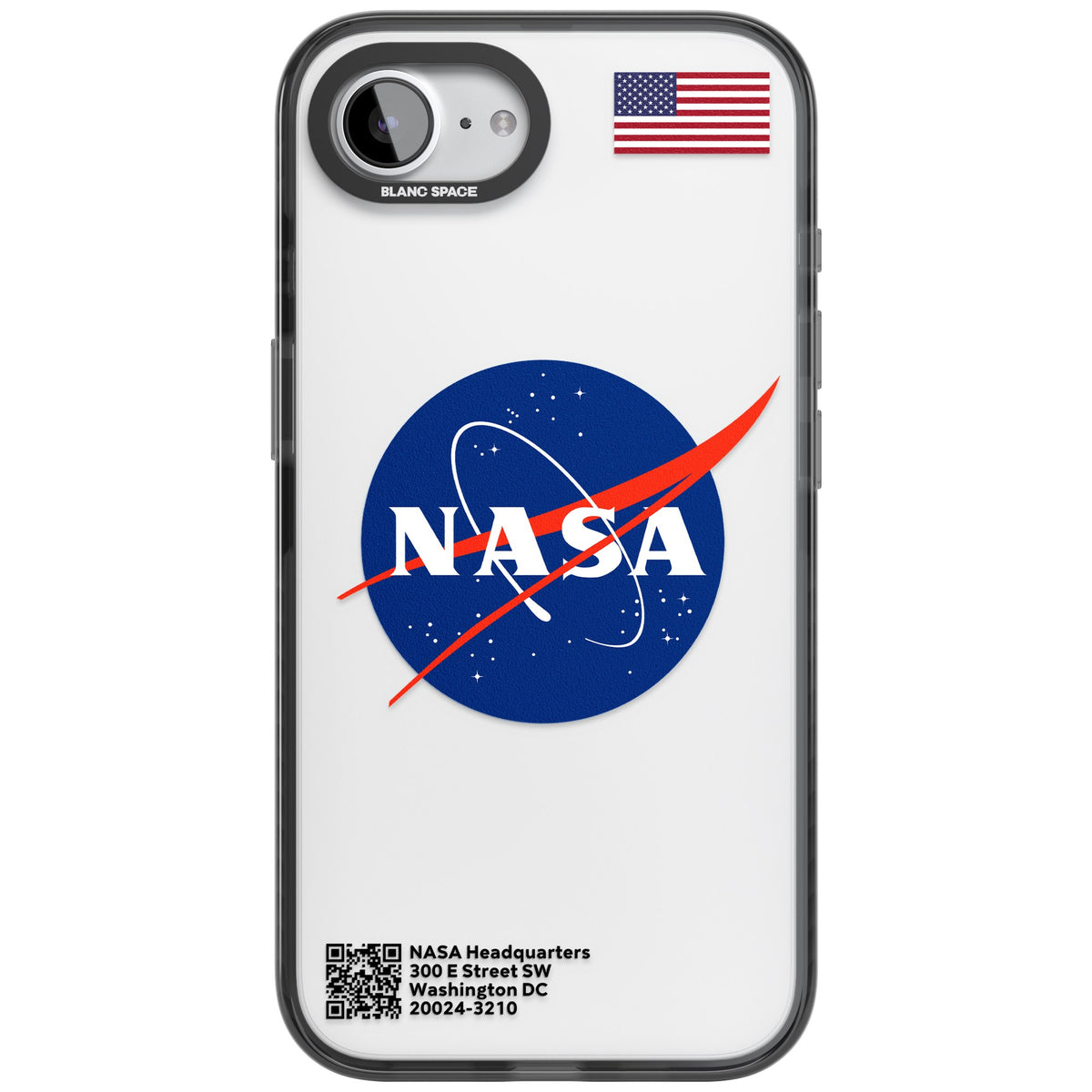 Nasa Meatball iPhone 16e / iPhone 17e Impact Black Phone Case front