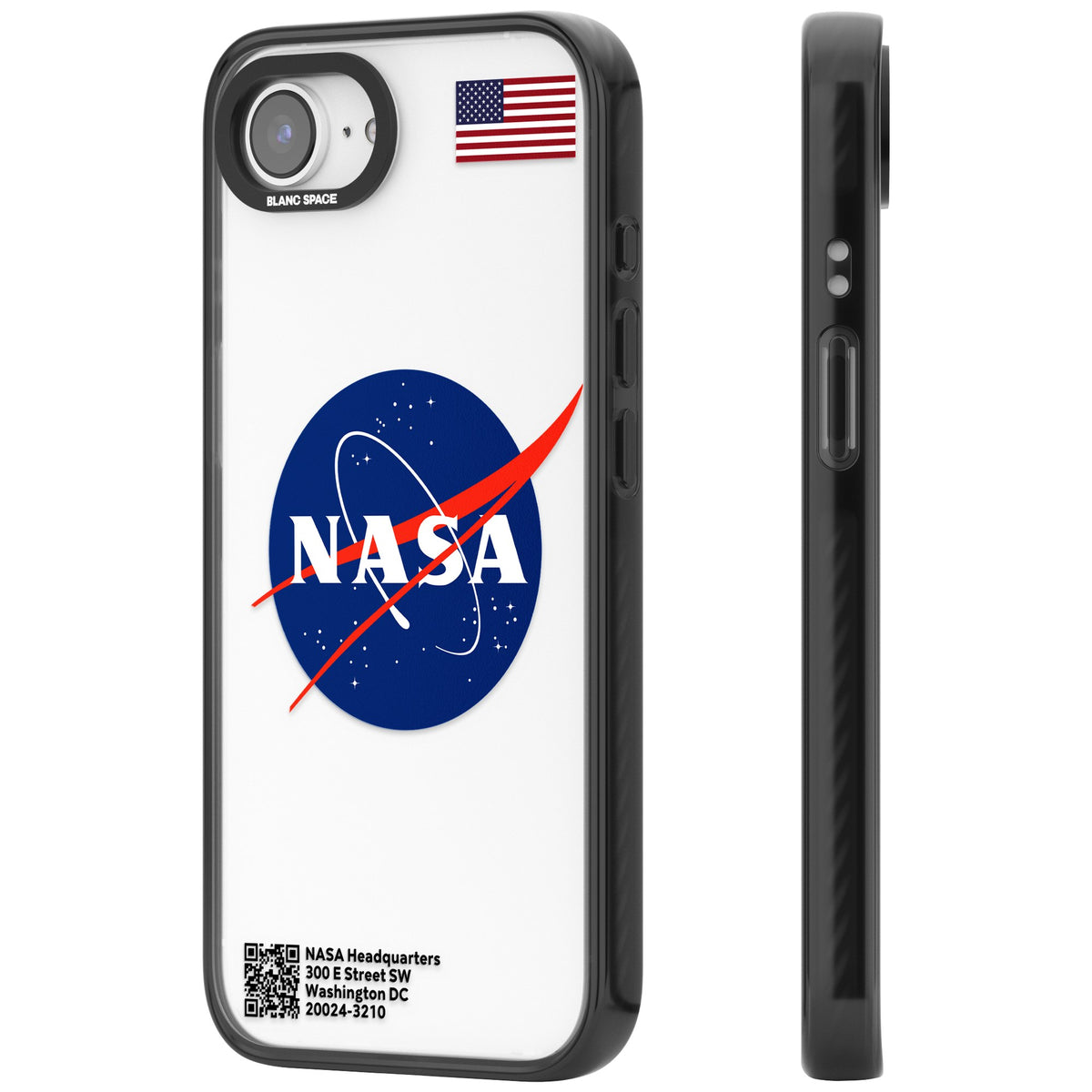 Nasa Meatball iPhone 16e / iPhone 17e Impact Black Phone Case side