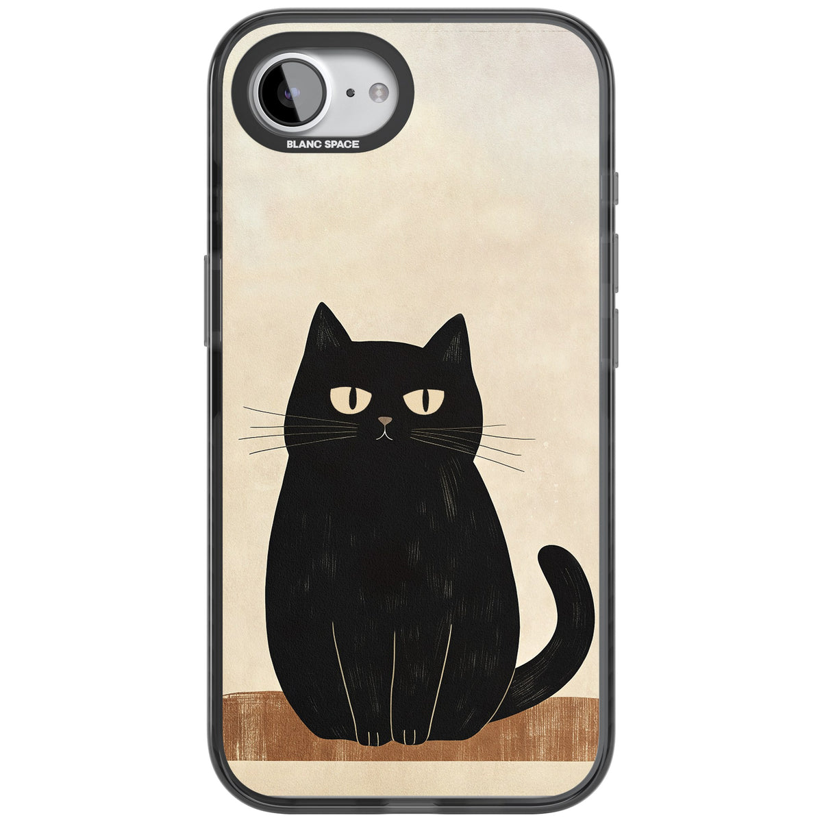 Sassy Black Cat iPhone 16e / iPhone 17e Impact Black Phone Case front