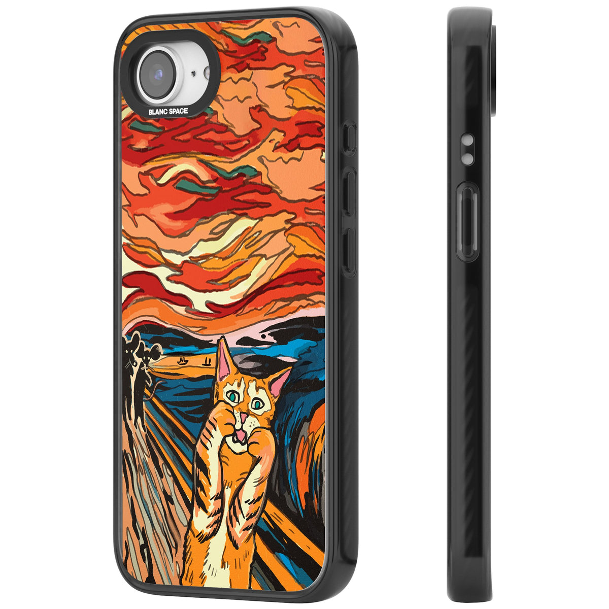 The Meow iPhone 16e / iPhone 17e Impact Black Phone Case side