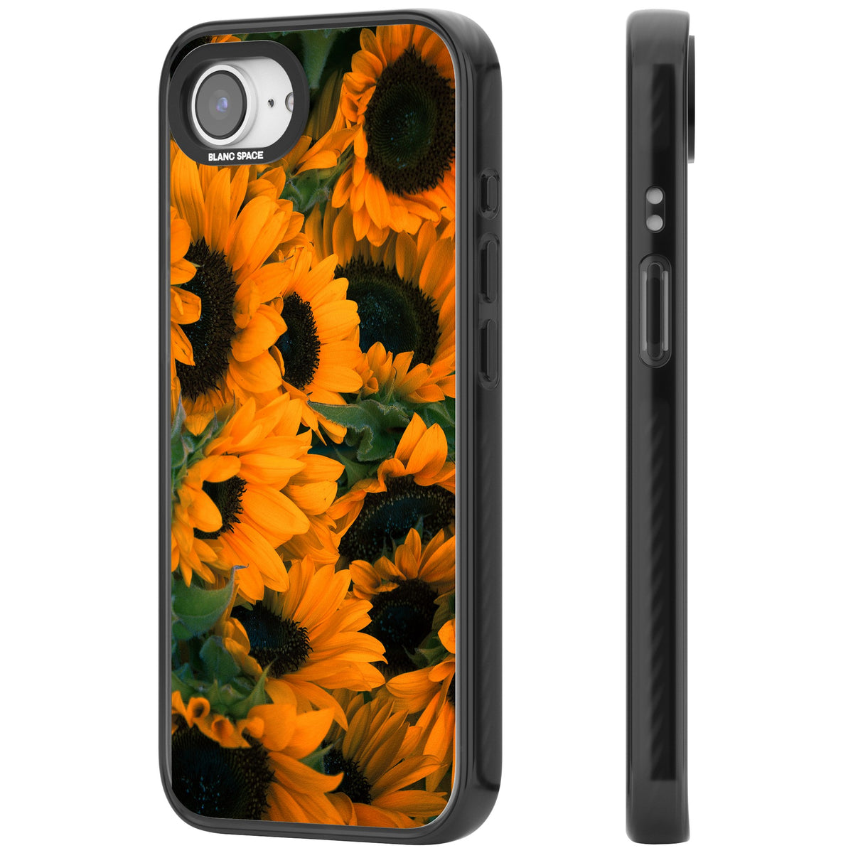 Sunflower Fields iPhone 16e / iPhone 17e Impact Black Phone Case side