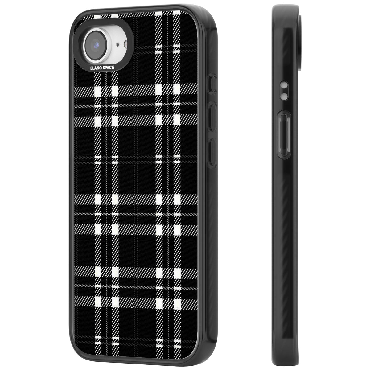 Divine Black Plaid iPhone 16e / iPhone 17e Impact Black Phone Case side