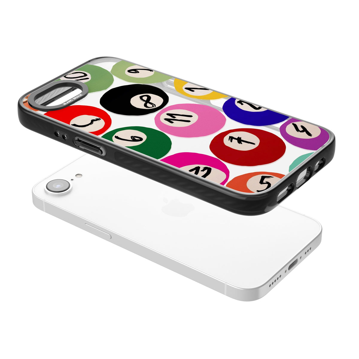 Lucky Break iPhone 16e / iPhone 17e Impact Black Phone Case angled