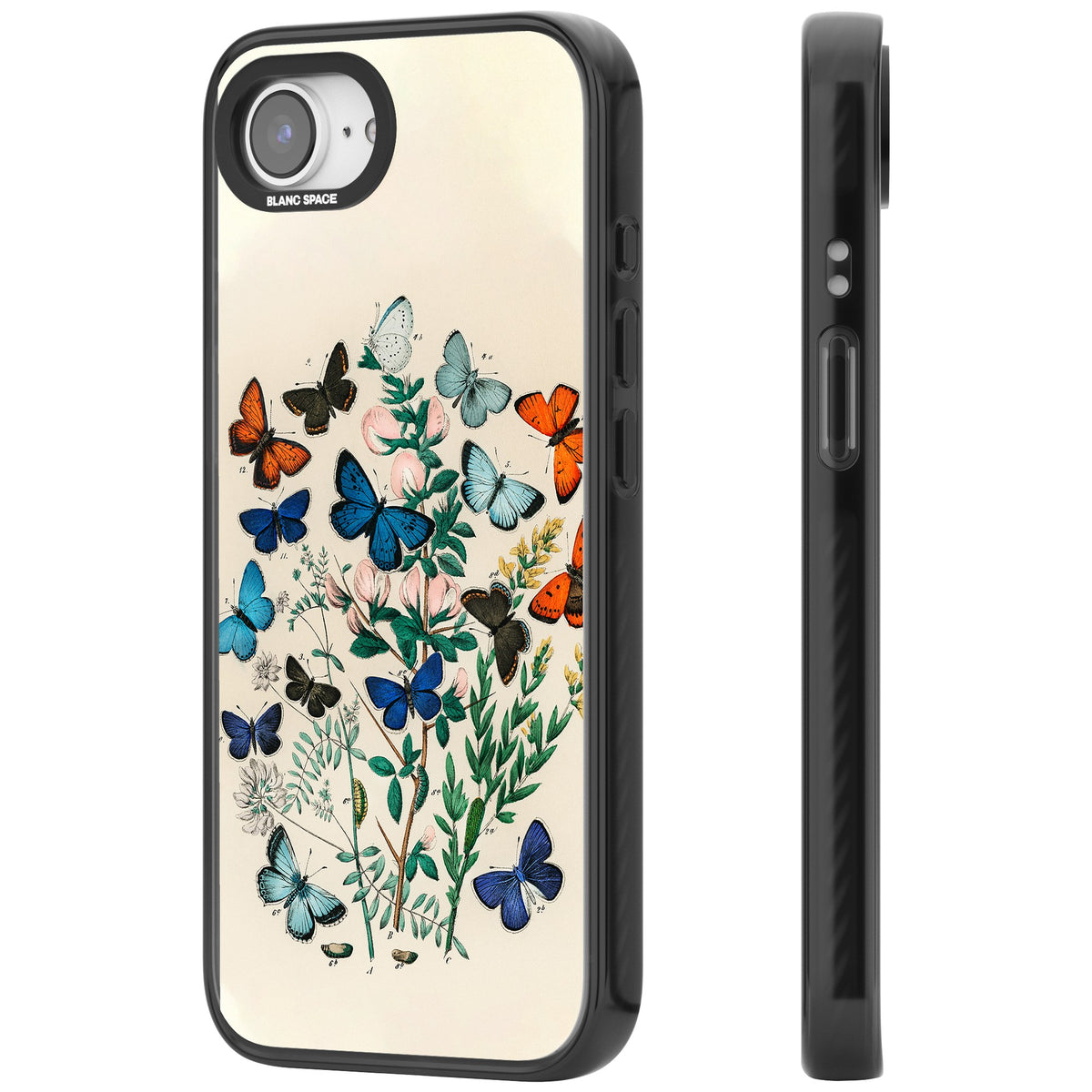 European Butterflies iPhone 16e / iPhone 17e Impact Black Phone Case side