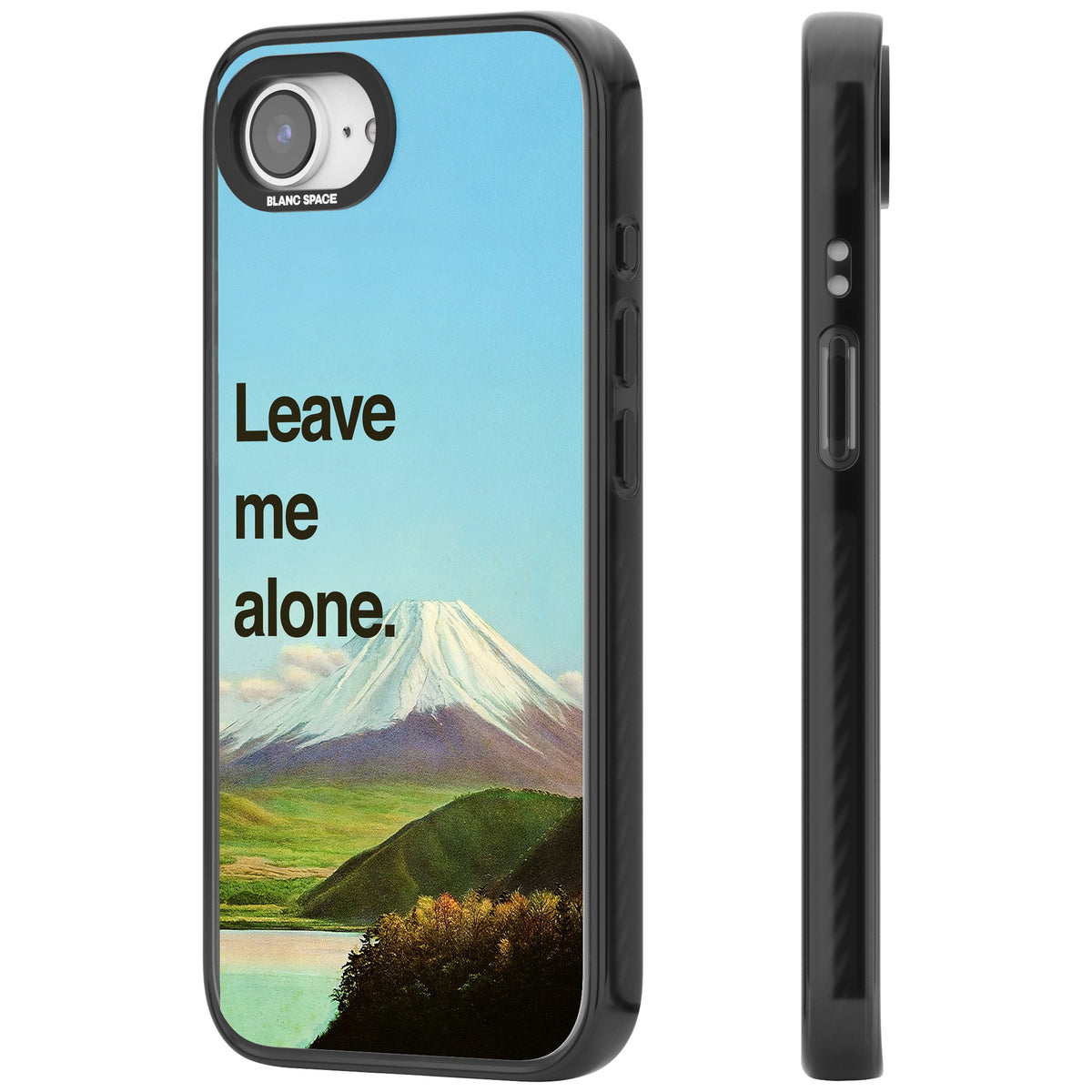 Leave Me Alone iPhone 16e / iPhone 17e Impact Black Phone Case side