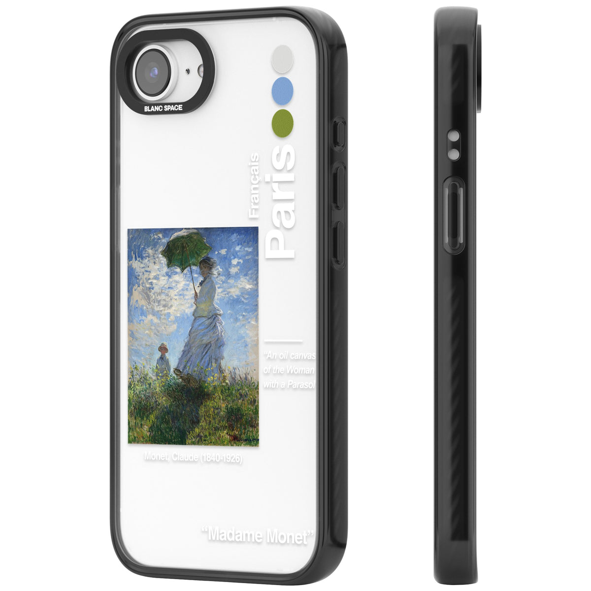Madame Monet And Her Son iPhone 16e / iPhone 17e Impact Black Phone Case side