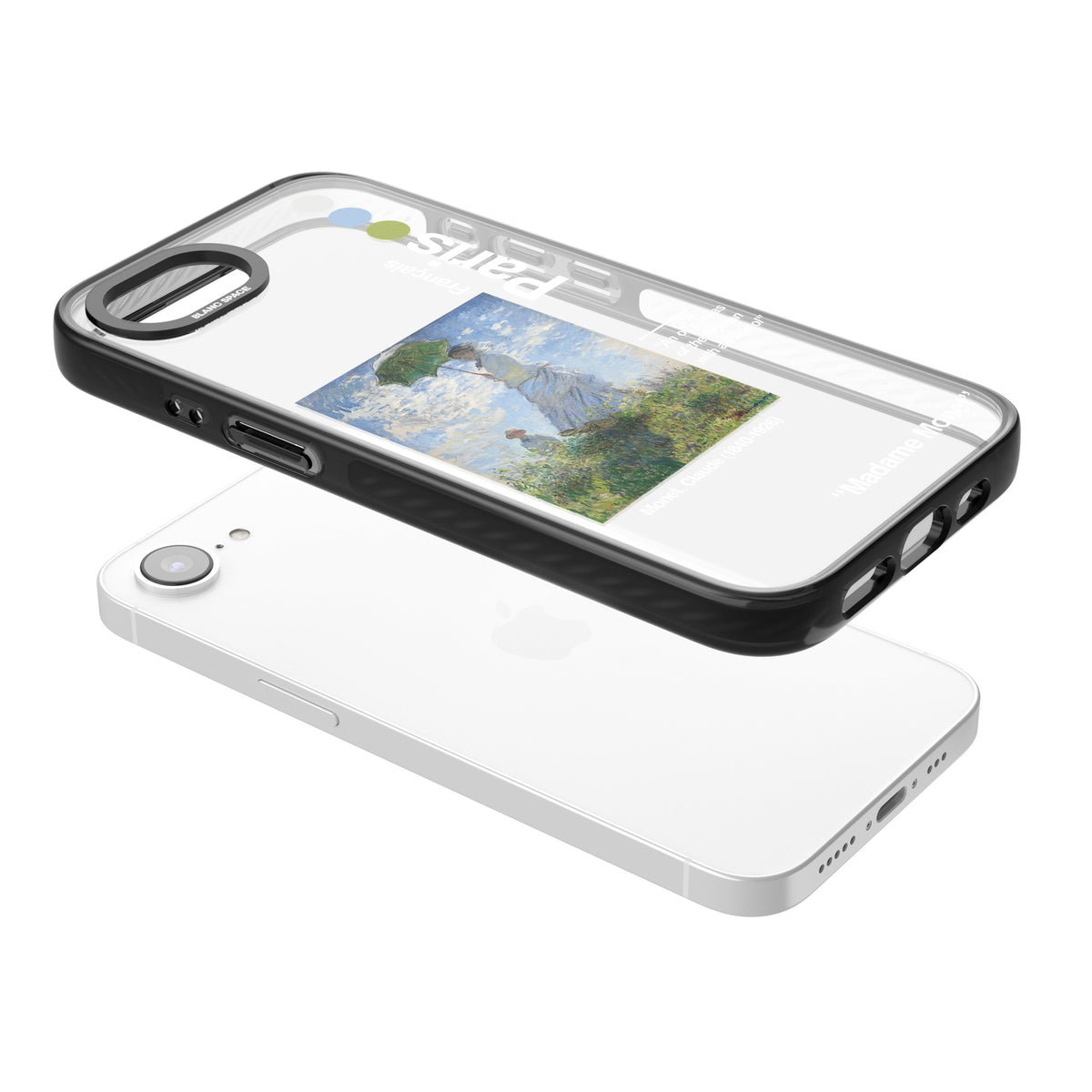 Madame Monet And Her Son iPhone 16e / iPhone 17e Impact Black Phone Case angled