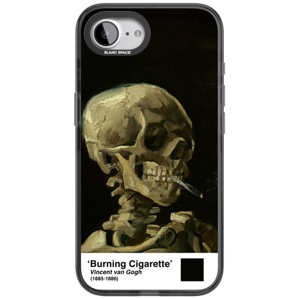 Skull Of A Skeleton With Burning Cigarette
