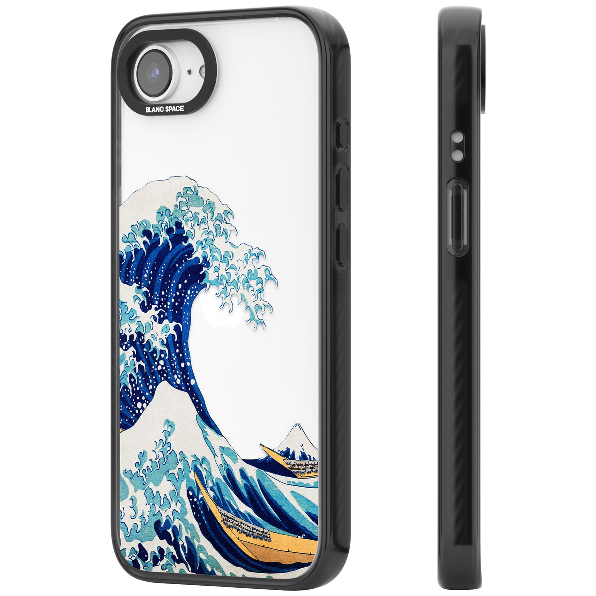 The Great Wave Of Kanagawa iPhone 16e / iPhone 17e Impact Black Phone Case side