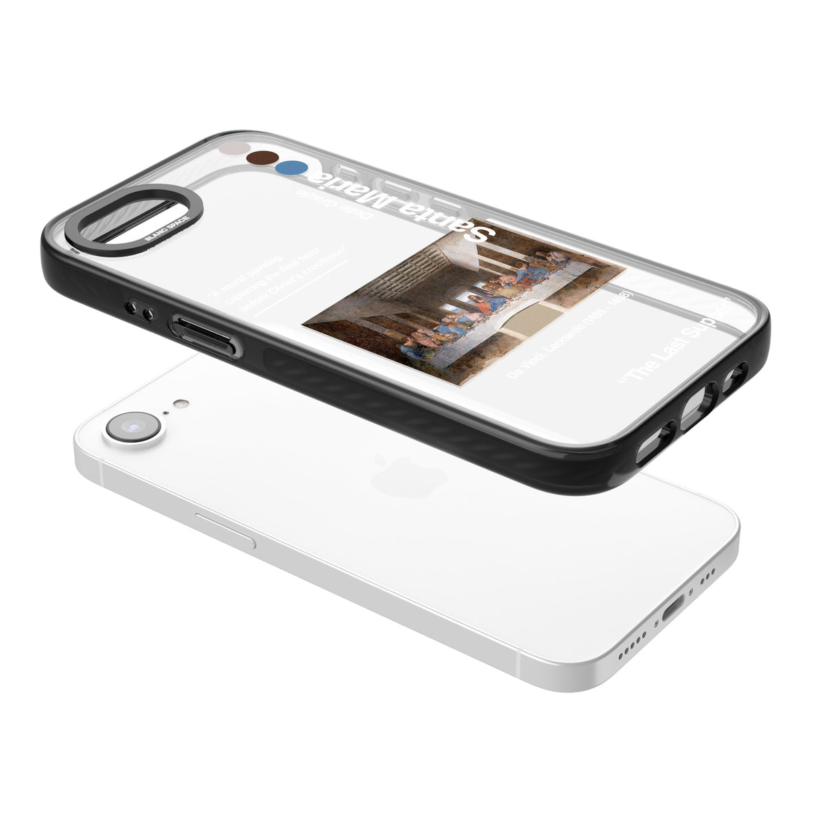 The Last Supper iPhone 16e / iPhone 17e Impact Black Phone Case angled