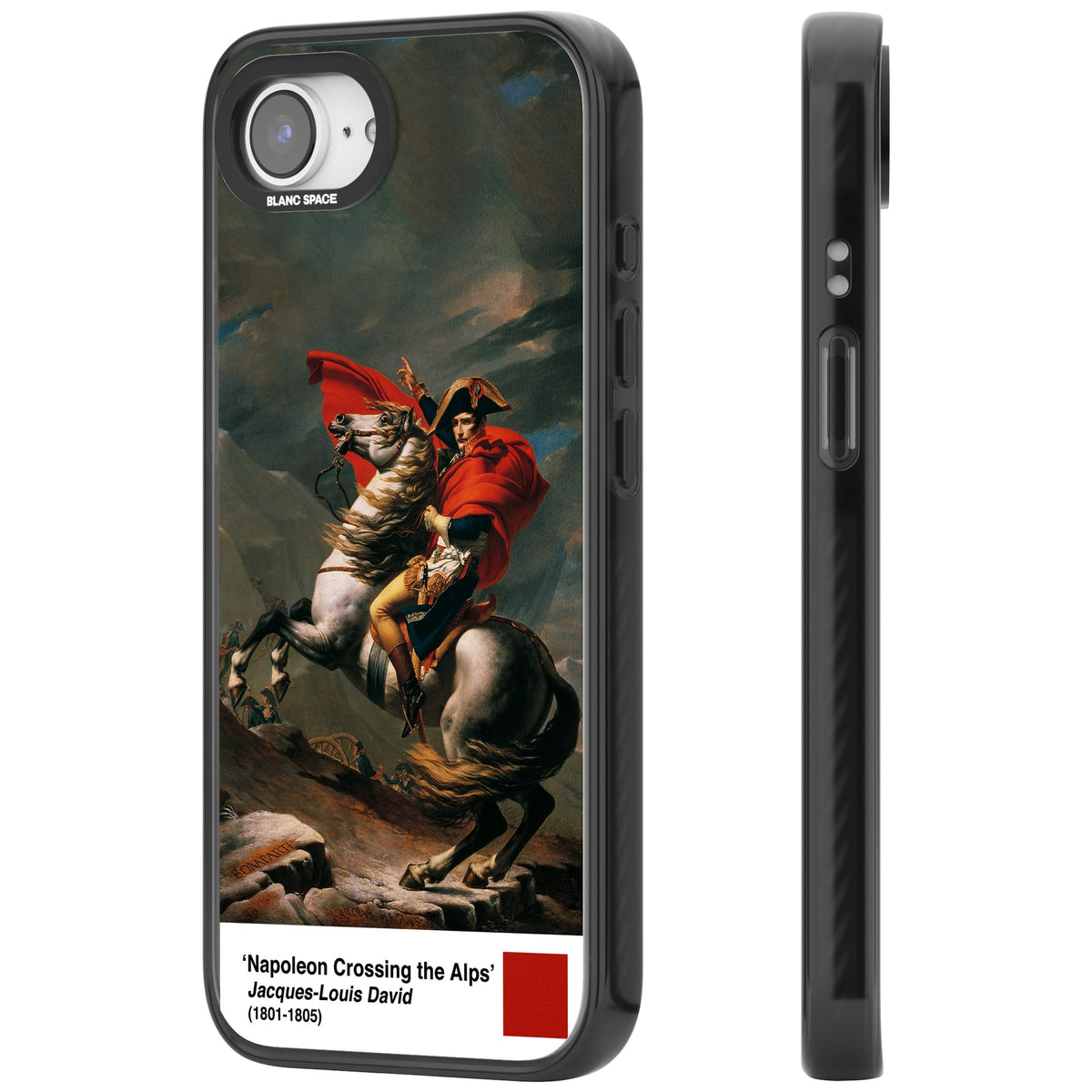 Napoleon Crossing The Alps iPhone 16e / iPhone 17e Impact Black Phone Case side