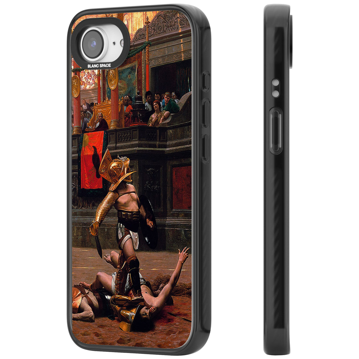 Pollice Verso iPhone 16e / iPhone 17e Impact Black Phone Case side