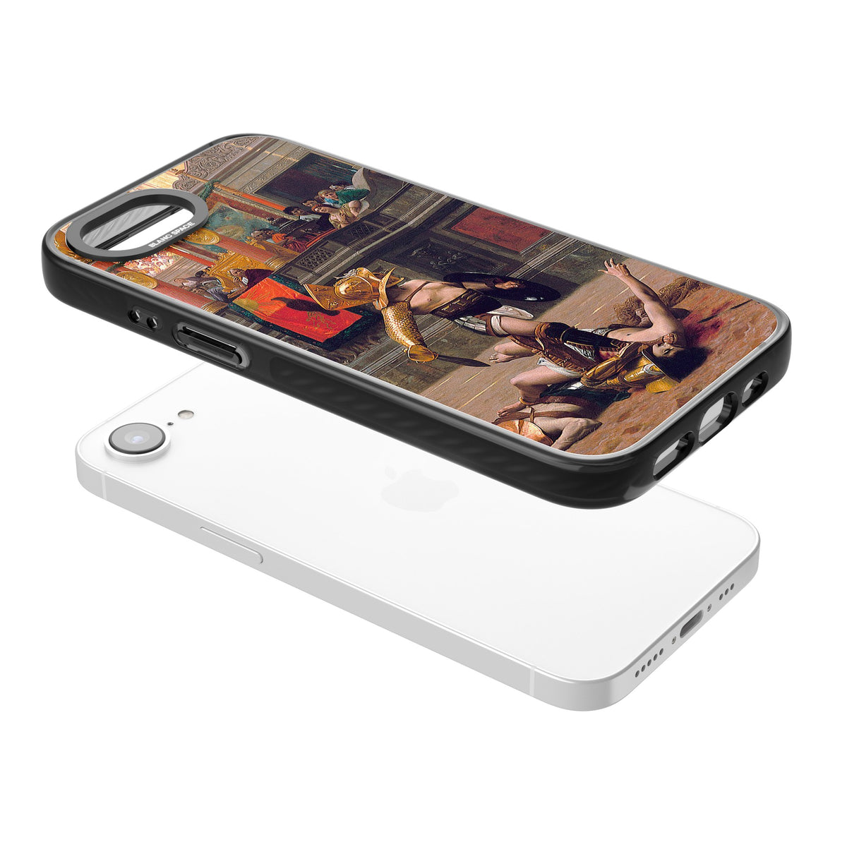 Pollice Verso iPhone 16e / iPhone 17e Impact Black Phone Case angled