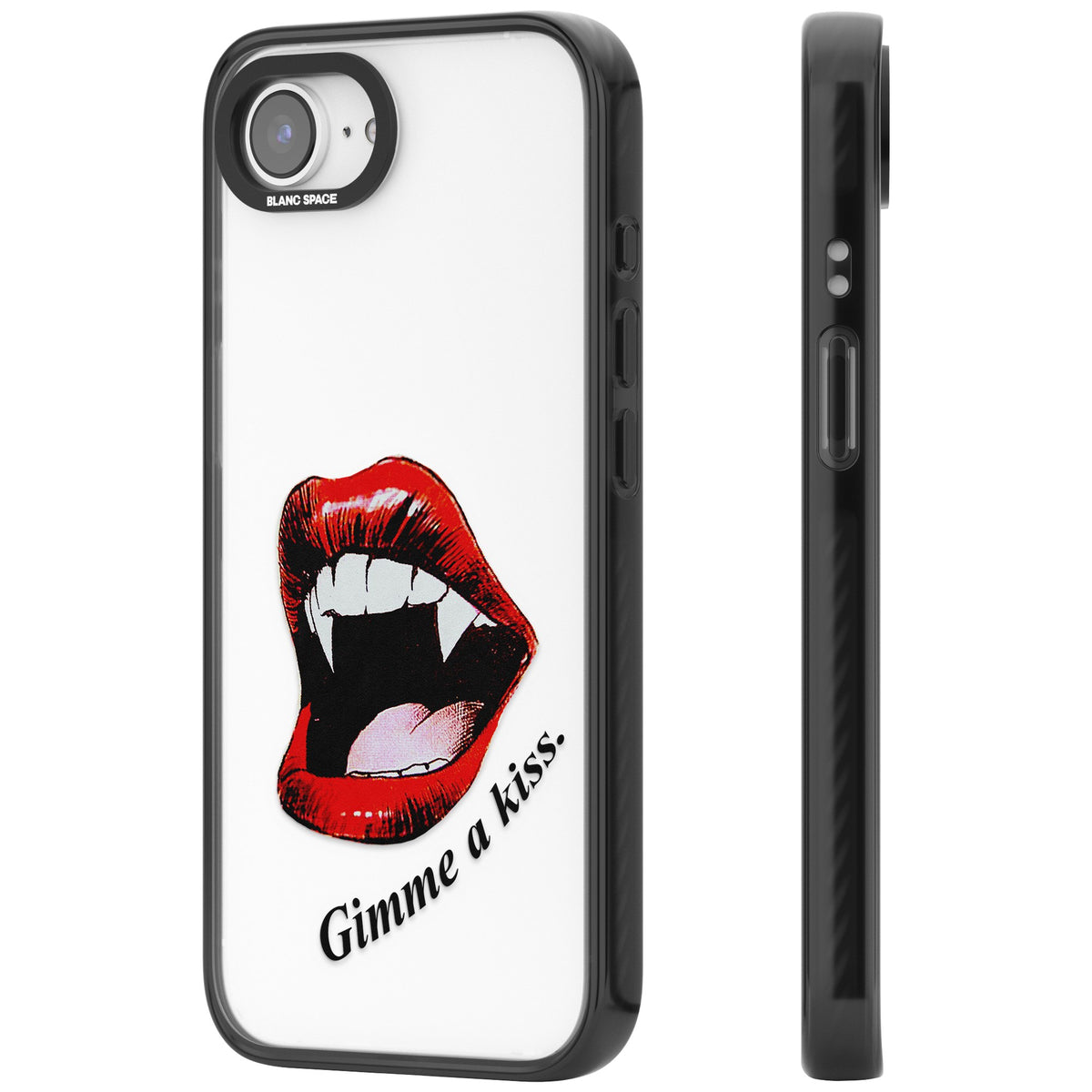 Gimme A Kiss iPhone 16e / iPhone 17e Impact Black Phone Case side