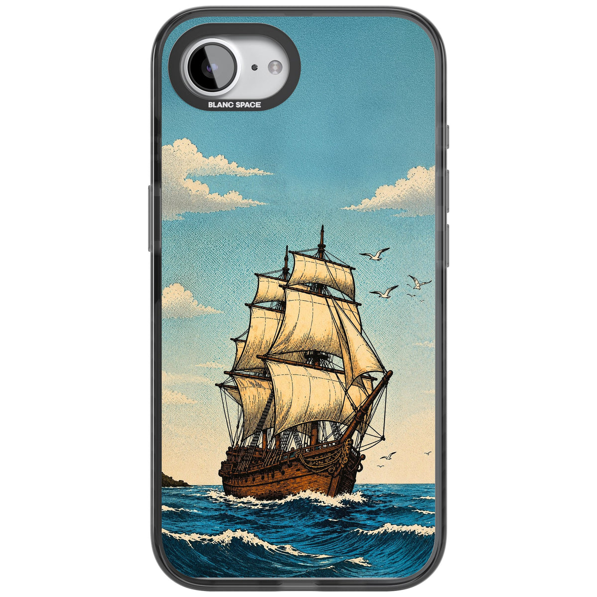 Ship at Sea iPhone 16e / iPhone 17e Impact Black Phone Case front