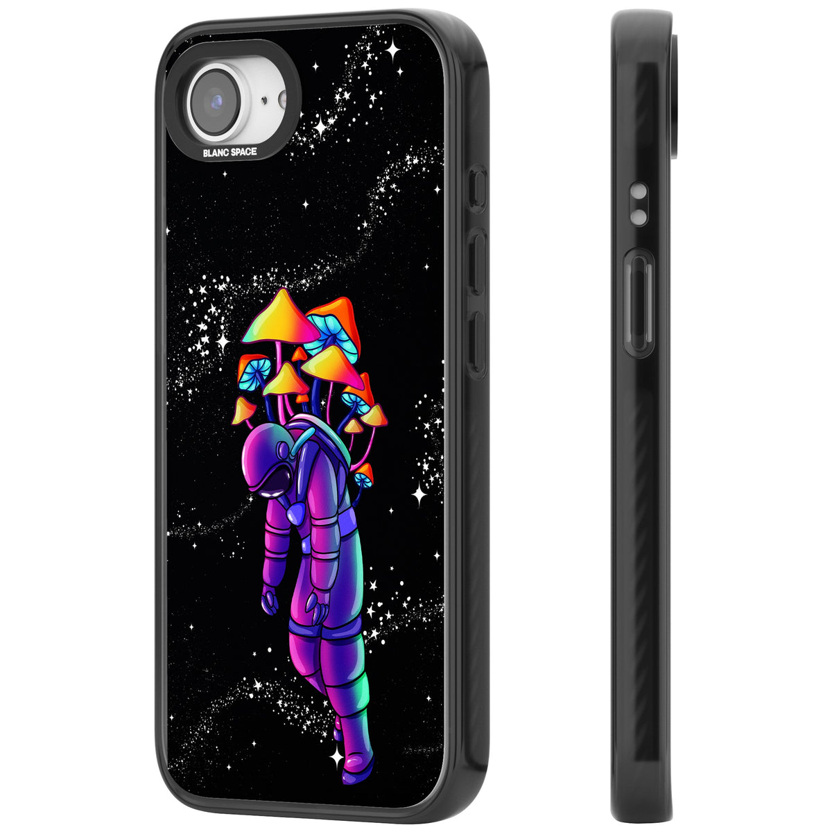 Space Mutation iPhone 16e / iPhone 17e Impact Black Phone Case side