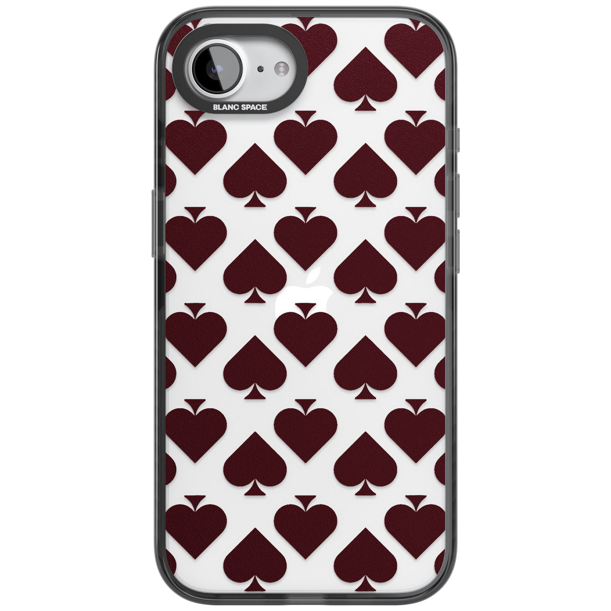 Burgundy Suits iPhone 16e / iPhone 17e Impact Black Phone Case front
