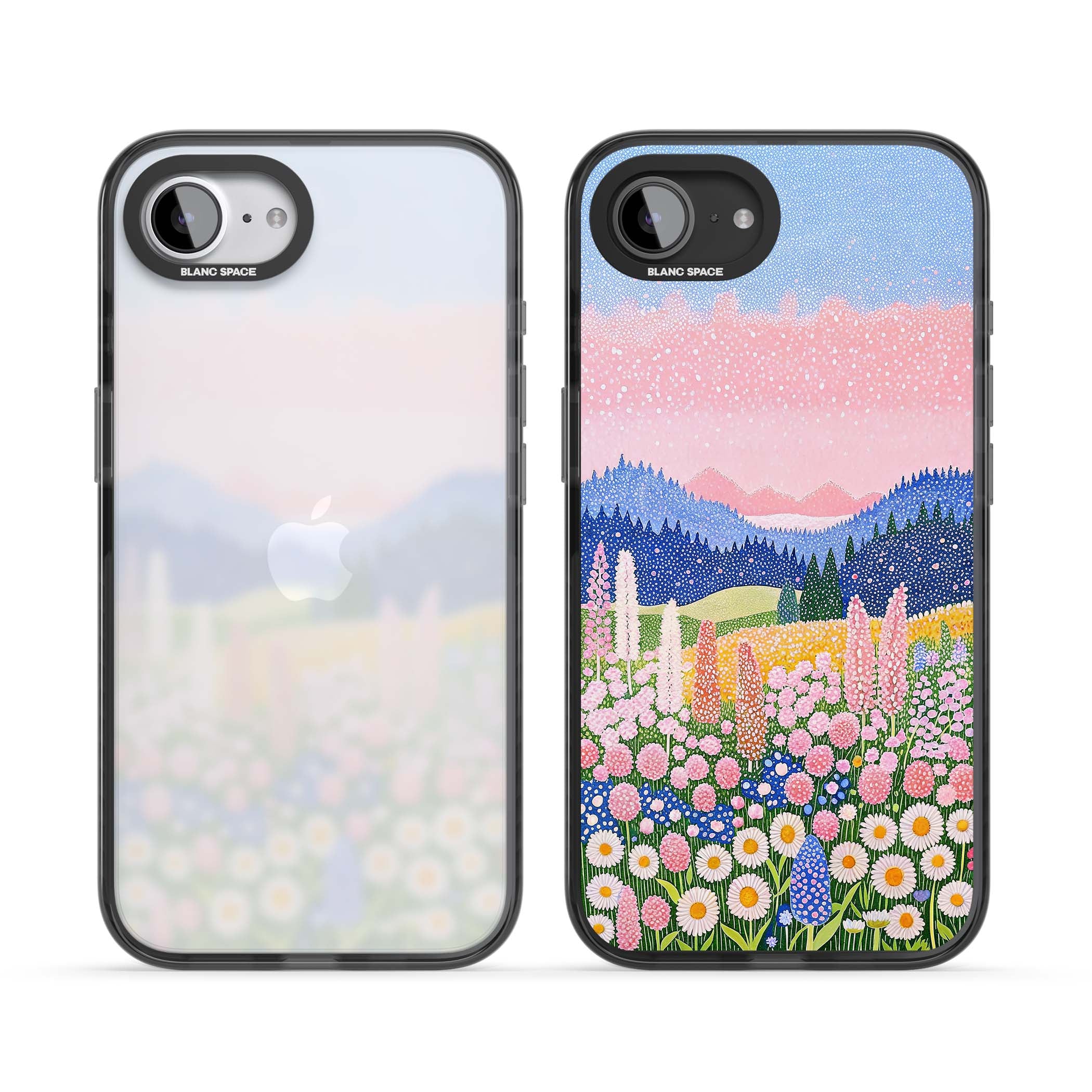 Valley Horizon cottagecore iPhone case | Black Impact case for iPhone 16e, iPhone 17e
