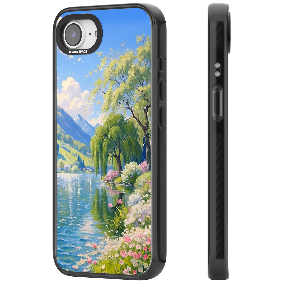 Willow Lake iPhone 16e / iPhone 17e Impact Black Phone Case side