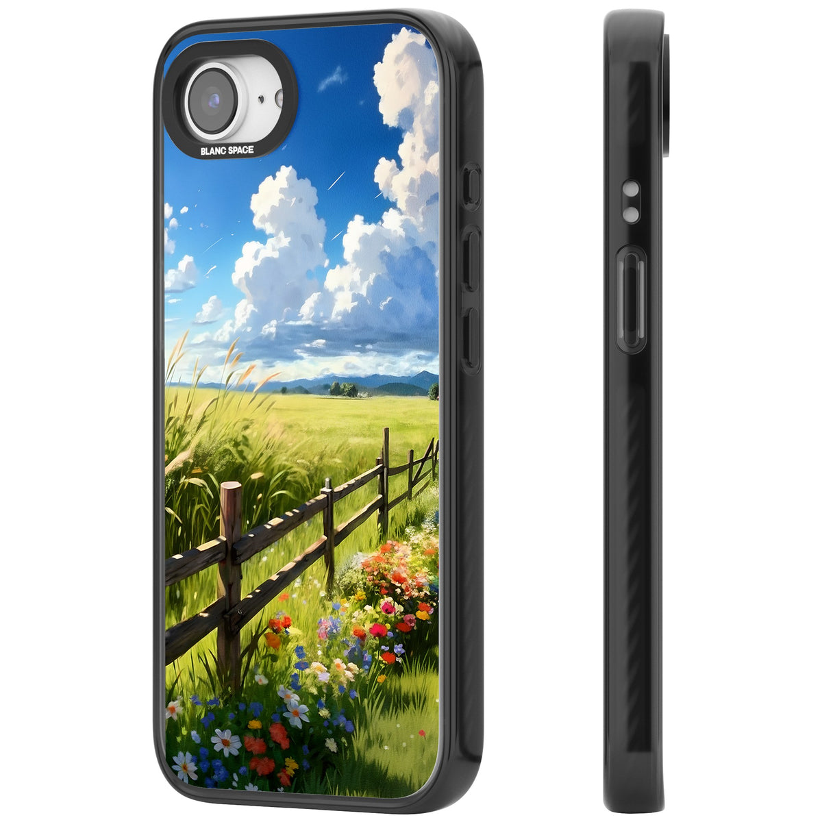 A Countryside Afternoon iPhone 16e / iPhone 17e Impact Black Phone Case side