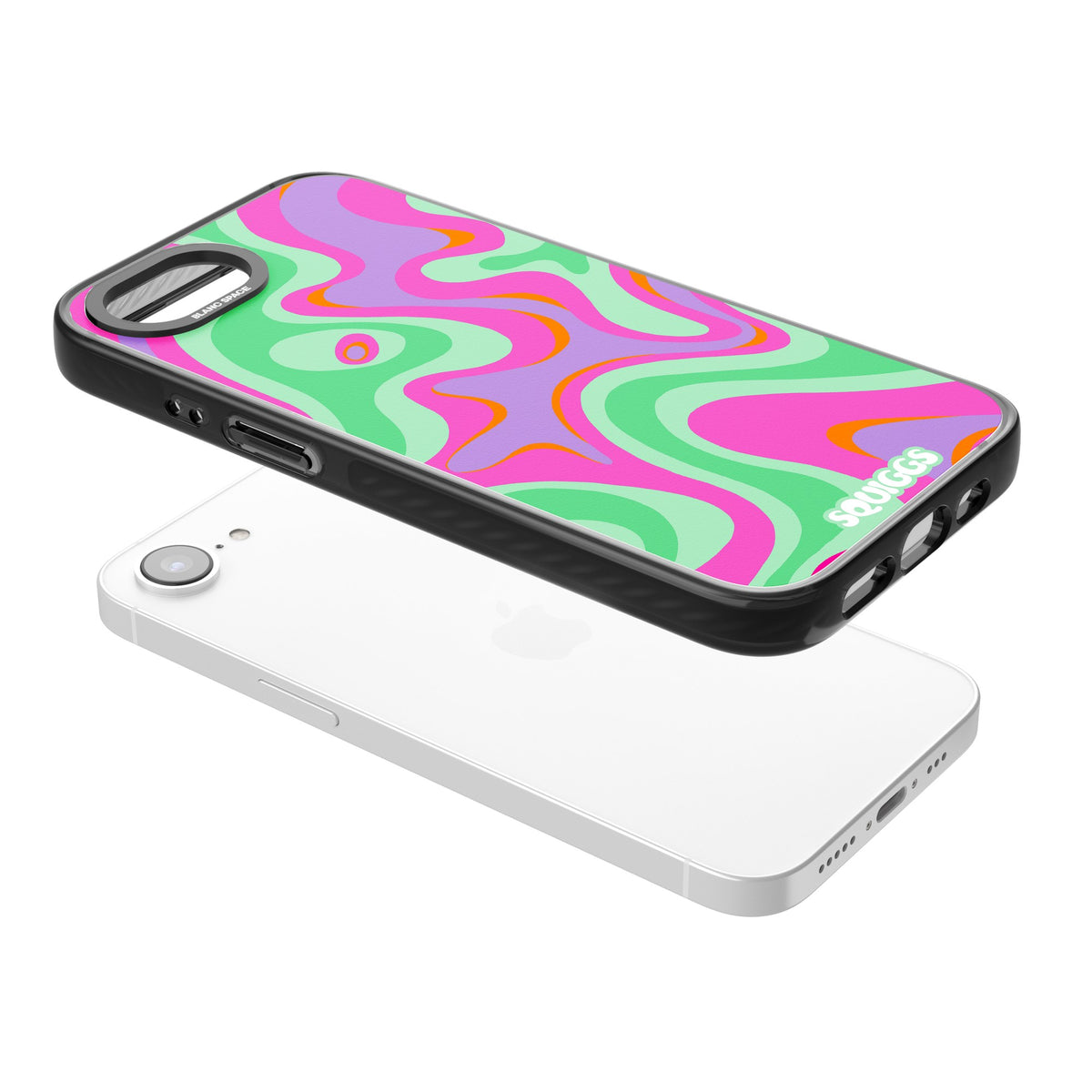Plasma Lava iPhone 16e / iPhone 17e Impact Black Phone Case angled