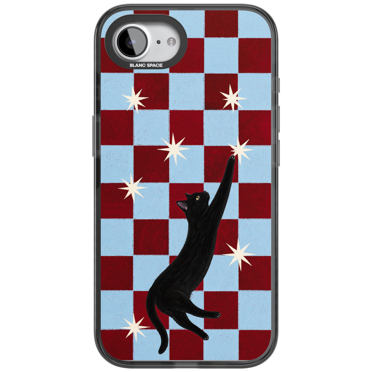 Starlit Kitty iPhone 16e / iPhone 17e Impact Black Phone Case front