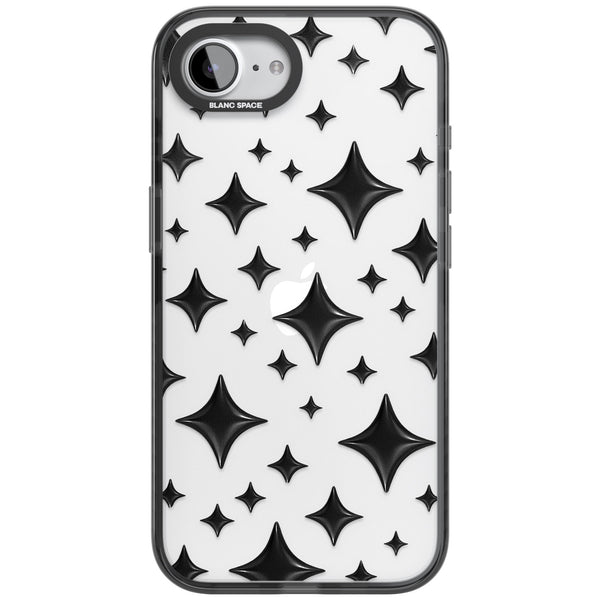 Black Puff Sparkle Pattern