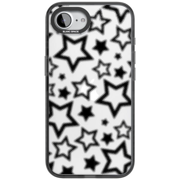 Black Halftone Stars (Clear)
