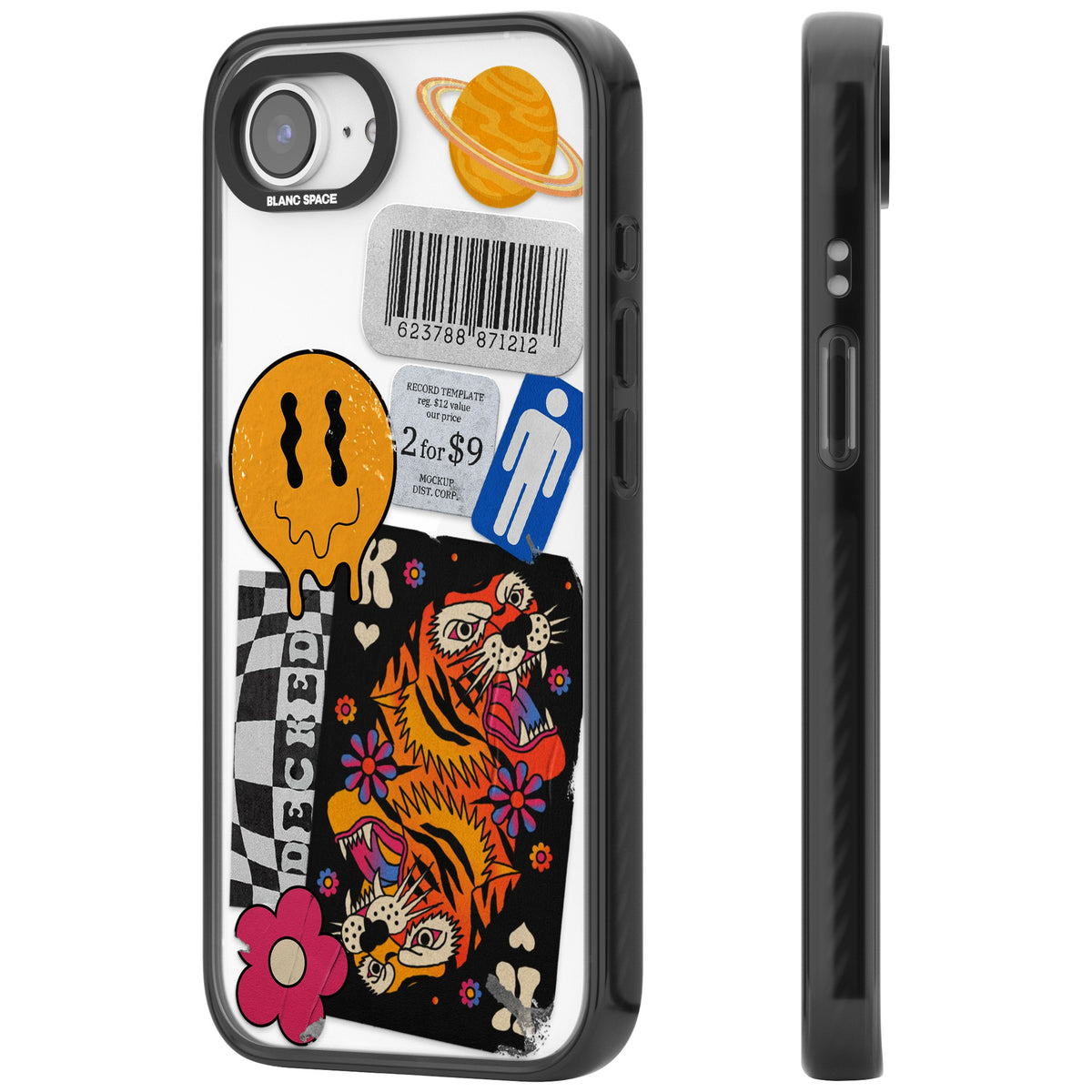 Electric Vibes iPhone 16e / iPhone 17e Impact Black Phone Case side