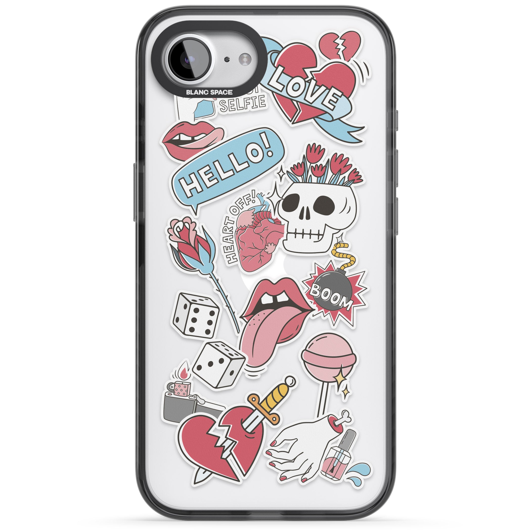 Skull & Flowers Stickers