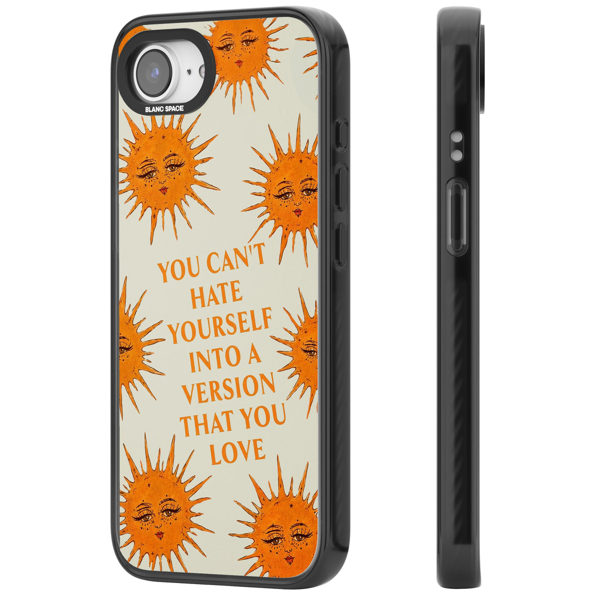 Don't Hate Yourself iPhone 16e / iPhone 17e Impact Black Phone Case side