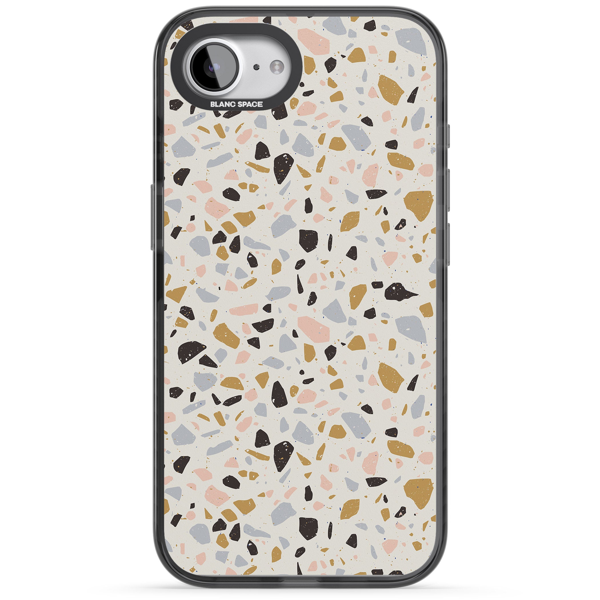 Pale Pink, Blue, & Mocha Terrazzo Pattern