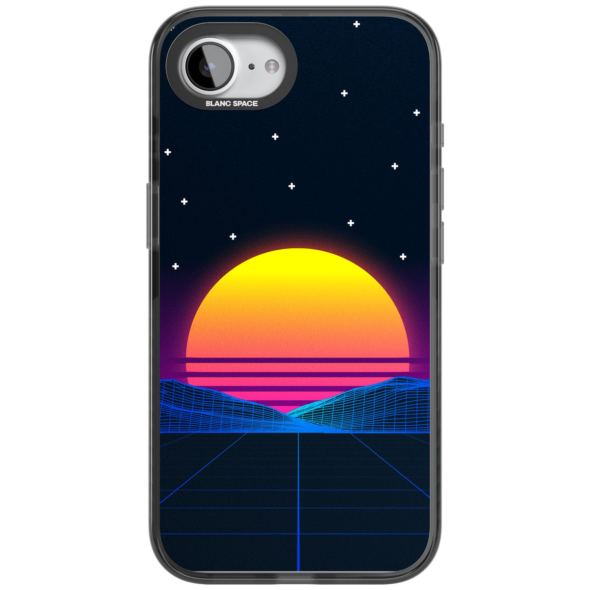 Sunset Vaporwave iPhone 16e / iPhone 17e Impact Black Phone Case front