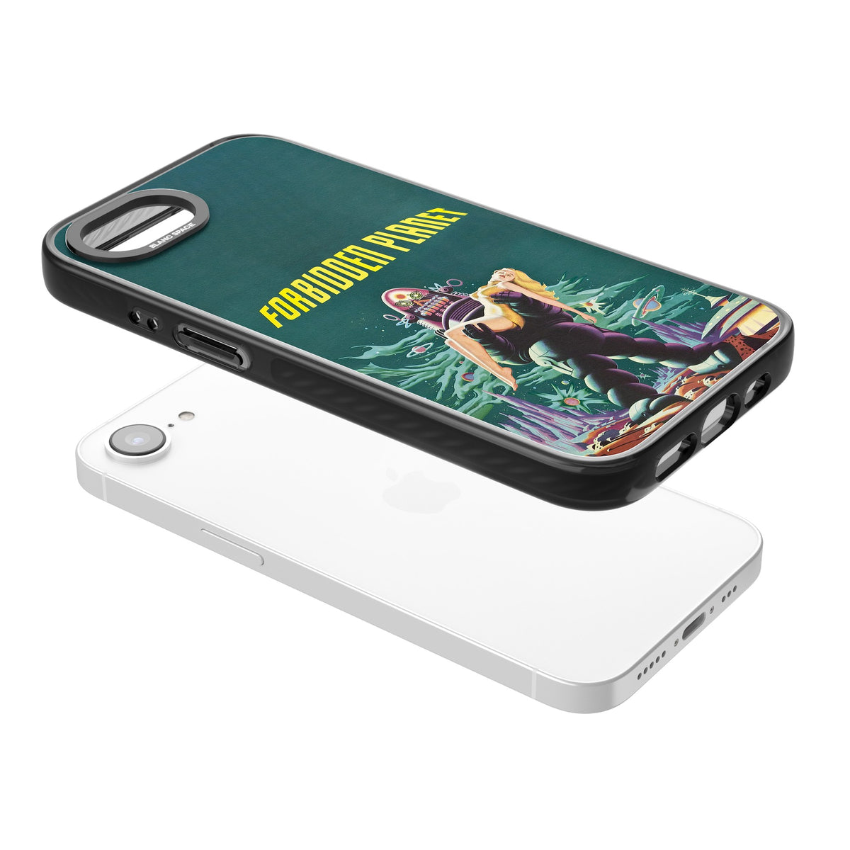 Forbidden Planet Poster iPhone 16e / iPhone 17e Impact Black Phone Case angled