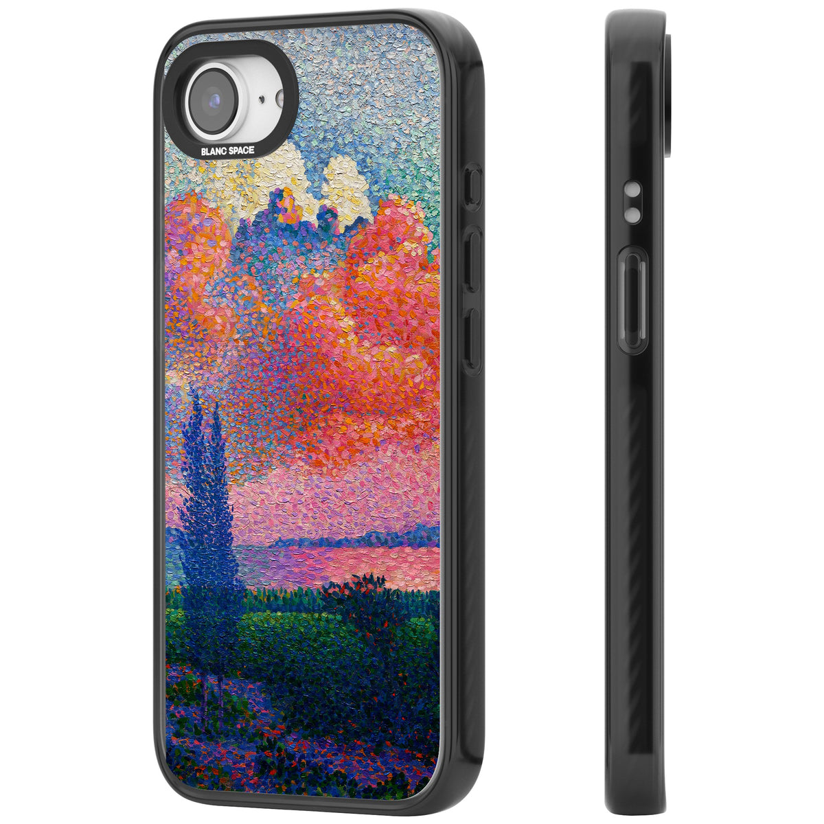 The Pink Cloud iPhone 16e / iPhone 17e Impact Black Phone Case side