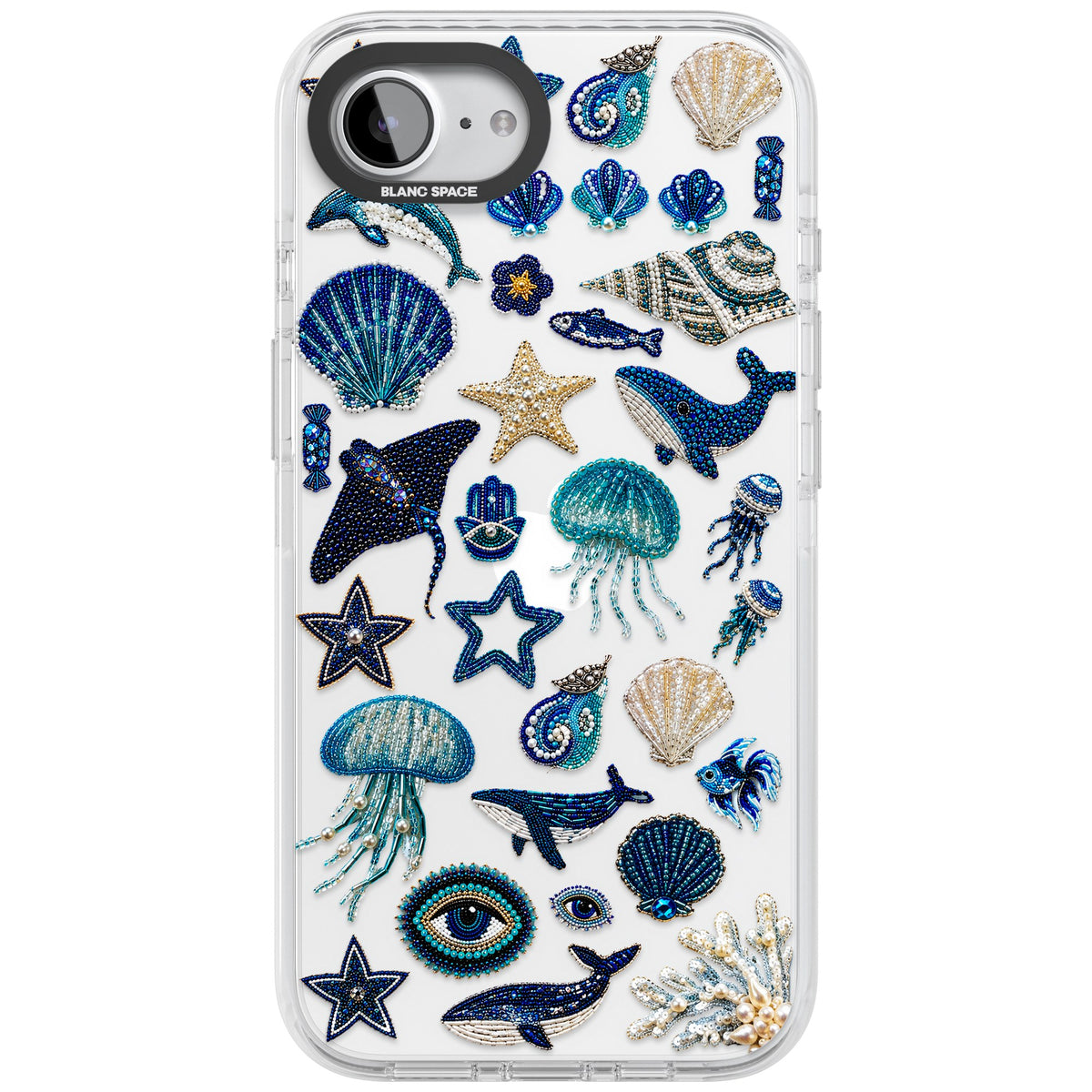 Beaded Coastal iPhone 16e / iPhone 17e Impact Clear Phone Case front