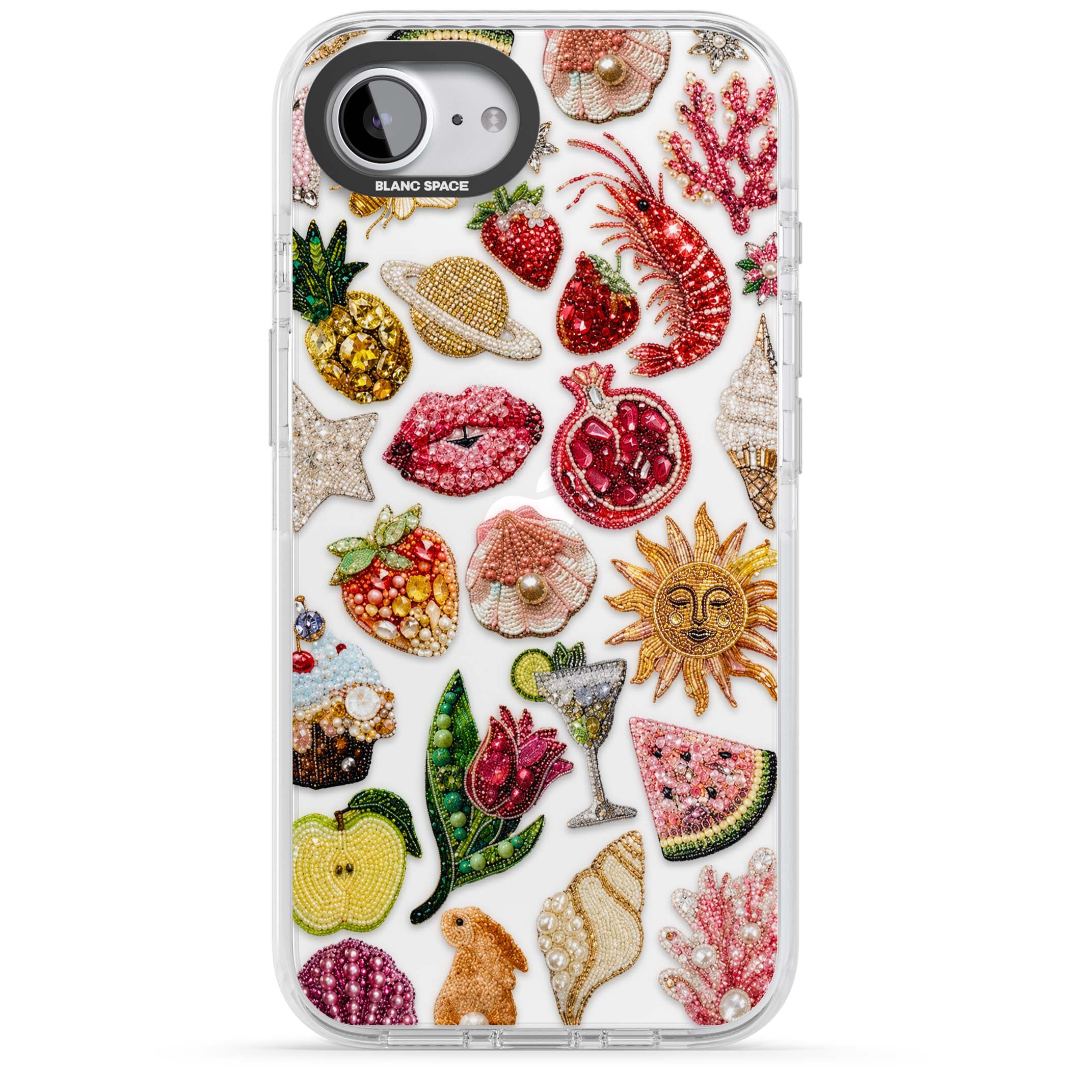 Beaded Riviera coquette iPhone case | Clear Impact case for iPhone 16e, iPhone 17e