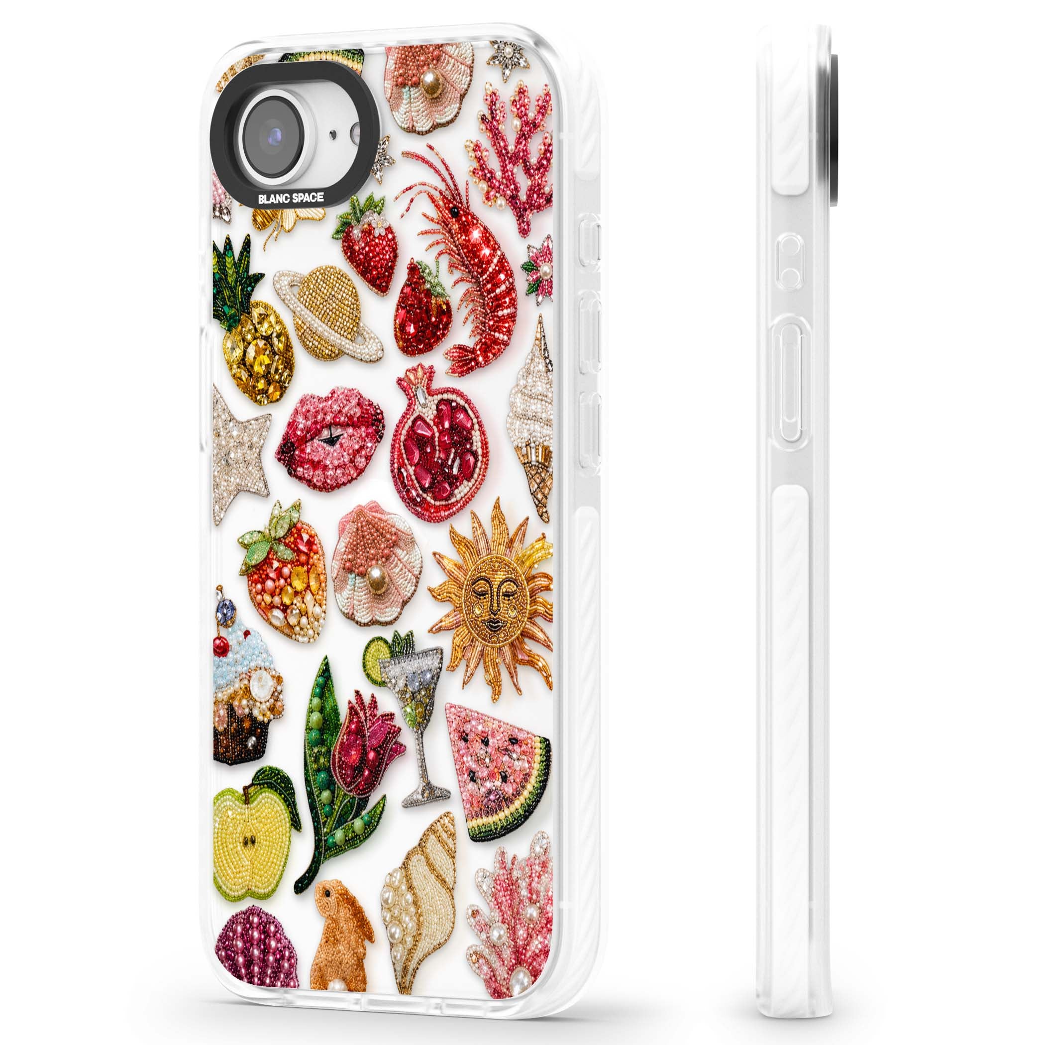 Beaded Riviera coquette iPhone case | Clear Impact case for iPhone 16e, iPhone 17e