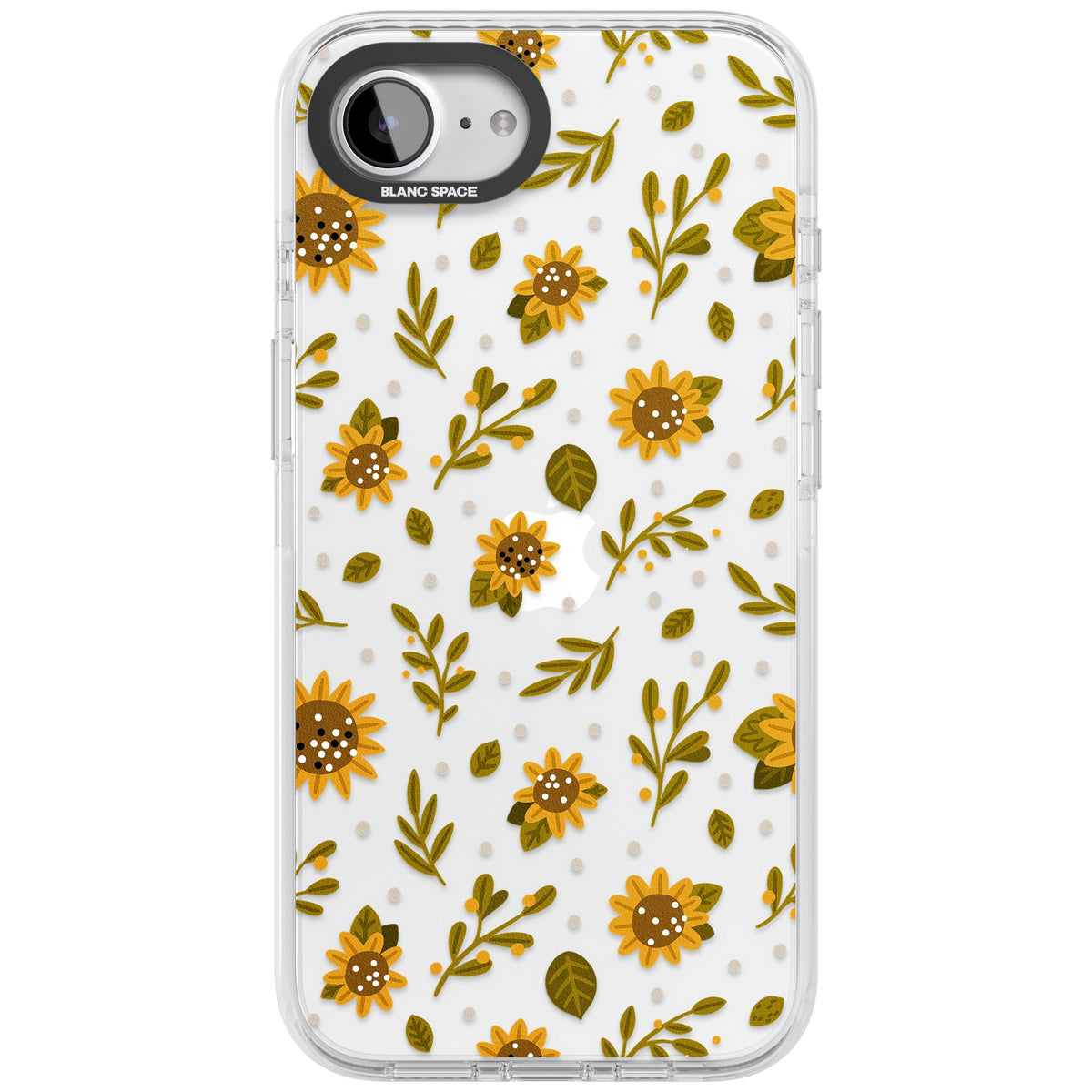 Bees & Sunflowers iPhone 16e / iPhone 17e Impact Clear Phone Case front