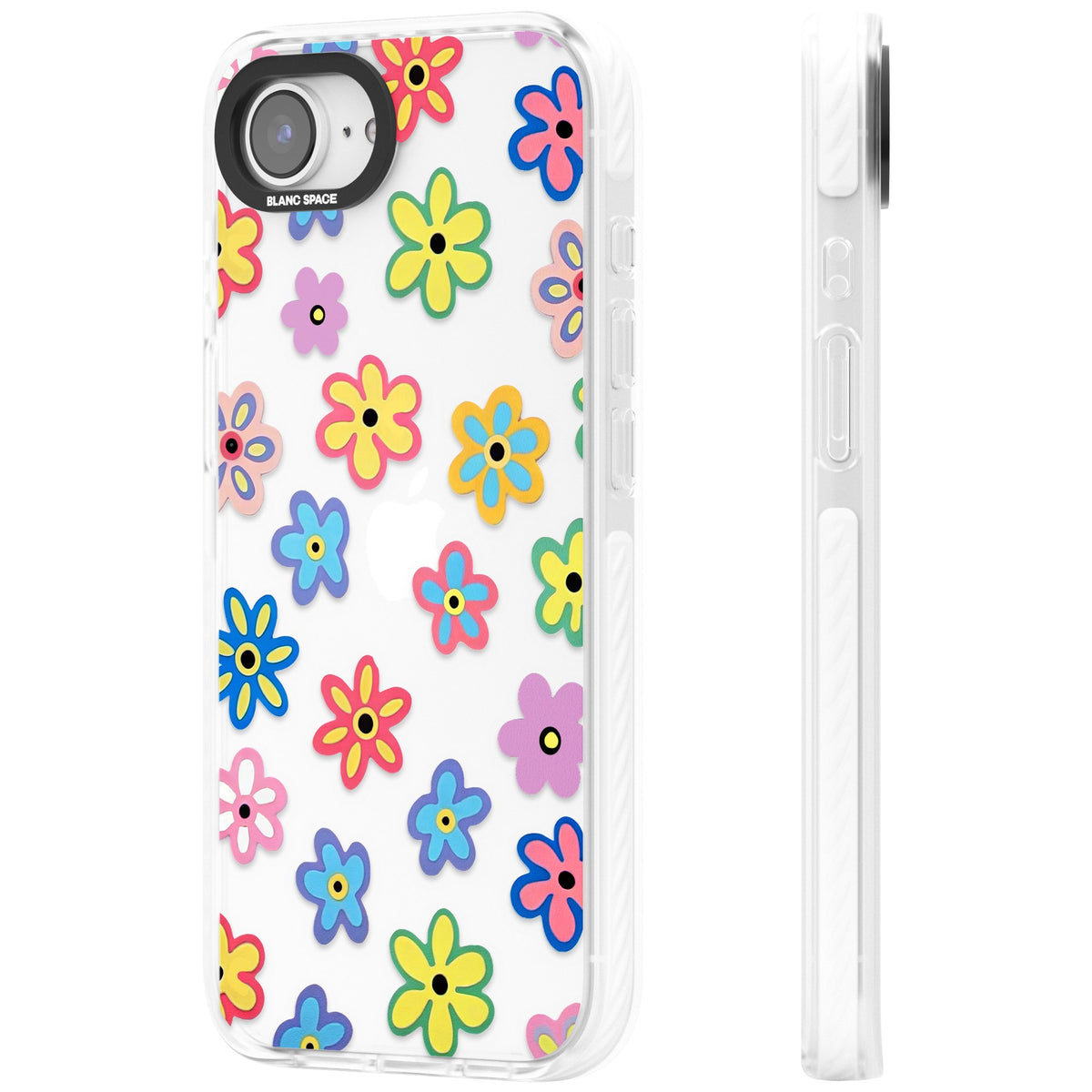 Bloom Pop iPhone 16e / iPhone 17e Impact Clear Phone Case side