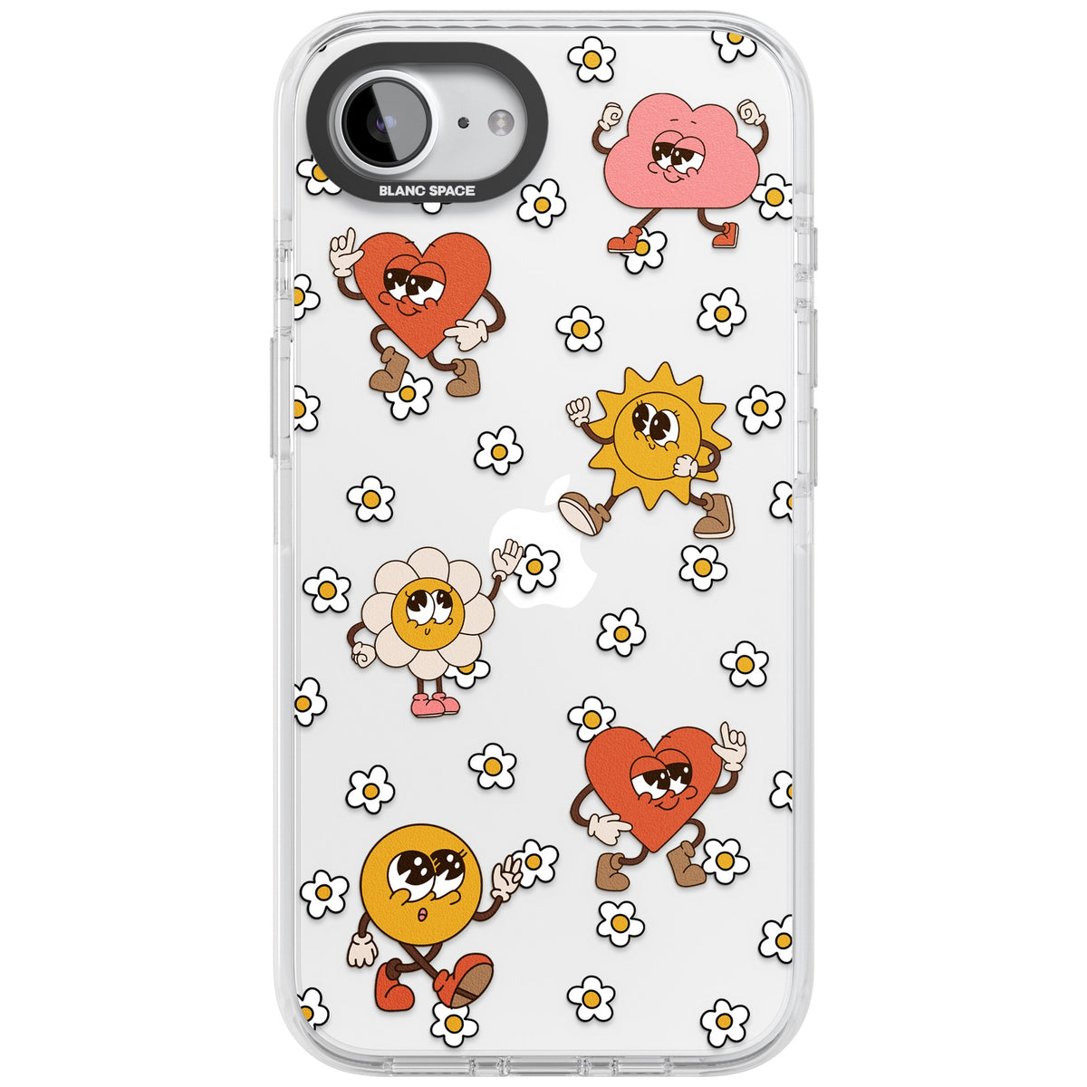 Daisies & Friends iPhone 16e / iPhone 17e Impact Clear Phone Case front