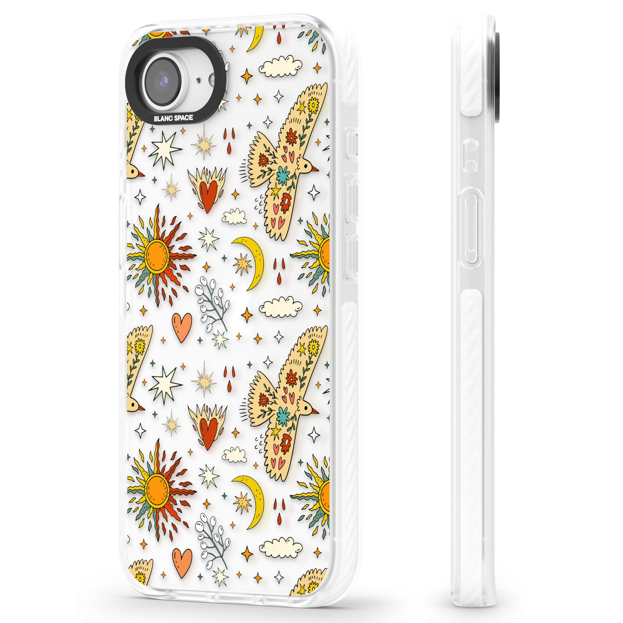 Boho Celestial Floral Bird Sun